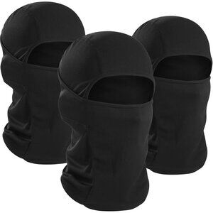 3 Pieces Balaclava Gray Face Mask of Men - Ski Mask, Breathable Elastic Fit